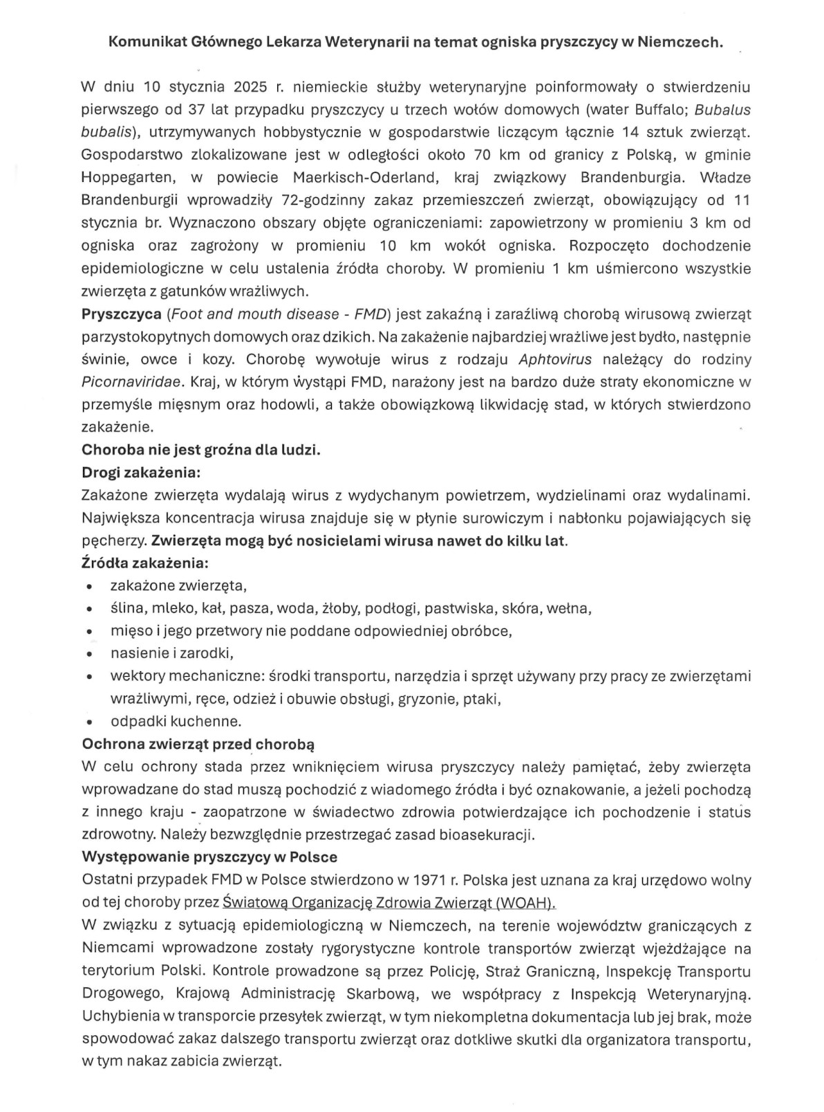 Komunikaty dla rolnik&oacute;w