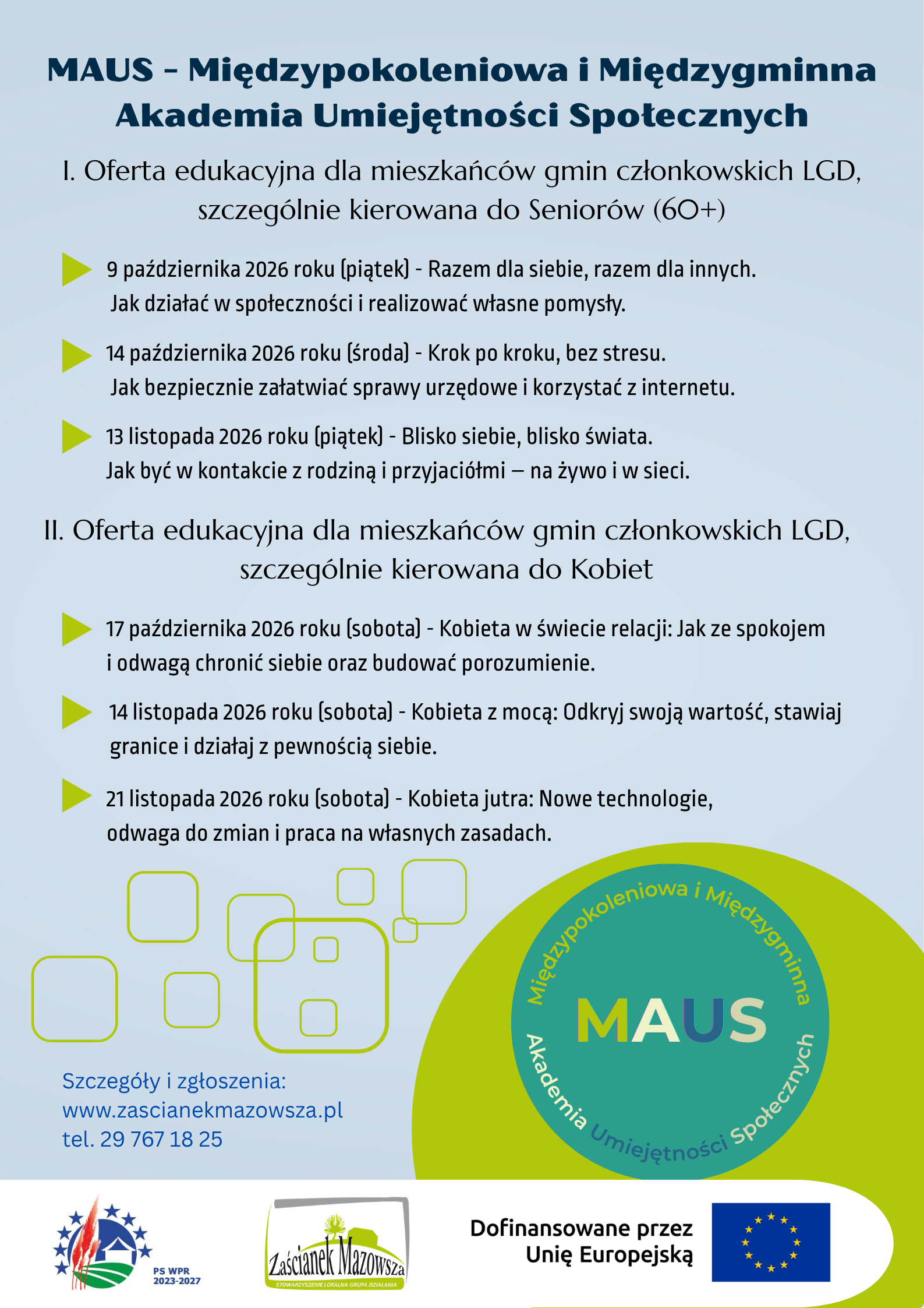 MAUS &ndash; Międzypokoleniowa i&nbsp;Międzygminna Akademia Umiejętności Społecznych