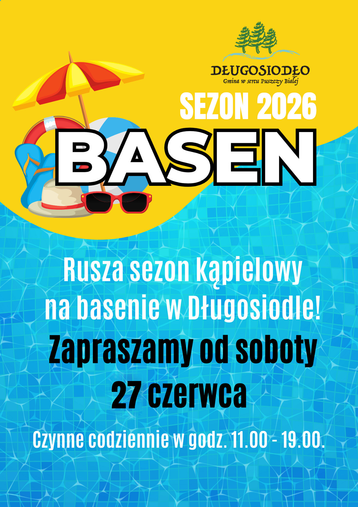 Plakat: Zapraszamy na&nbsp;basen