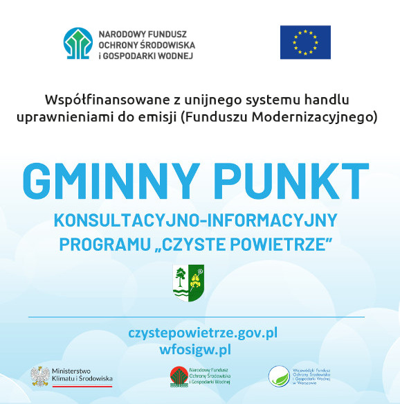 Tablica Gminnego Punktu Konsultacyjnego "Czyste Powietrze"