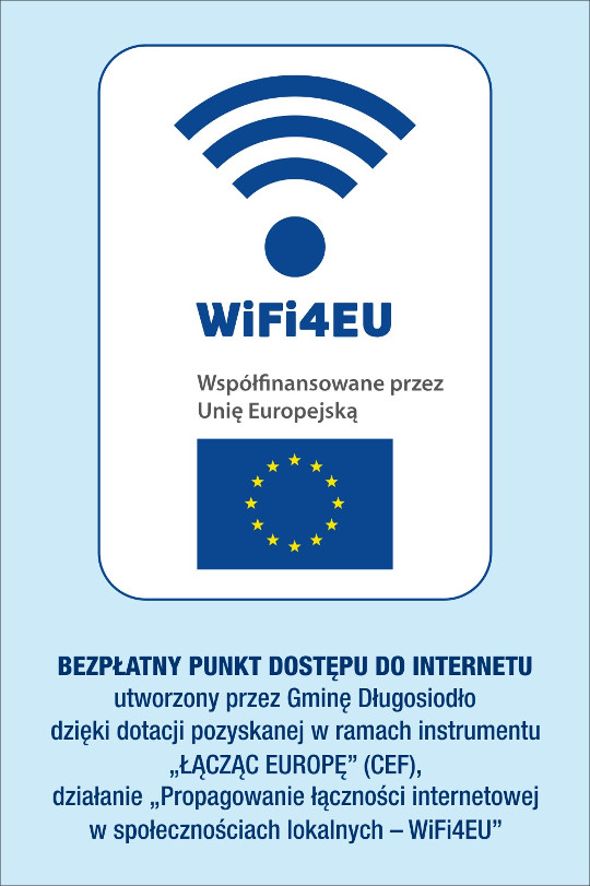 WiFi4EU - Darmowy dostęp do internetu - tabliczka informacyjna