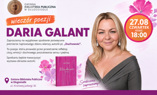 Zaproszenie na wieczór poezji z Darią Galant