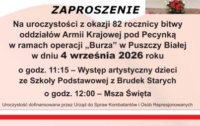 Uroczystości z okazji 82 rocznicy bitwy oddziałów Armii Krajowej pod Pecynką