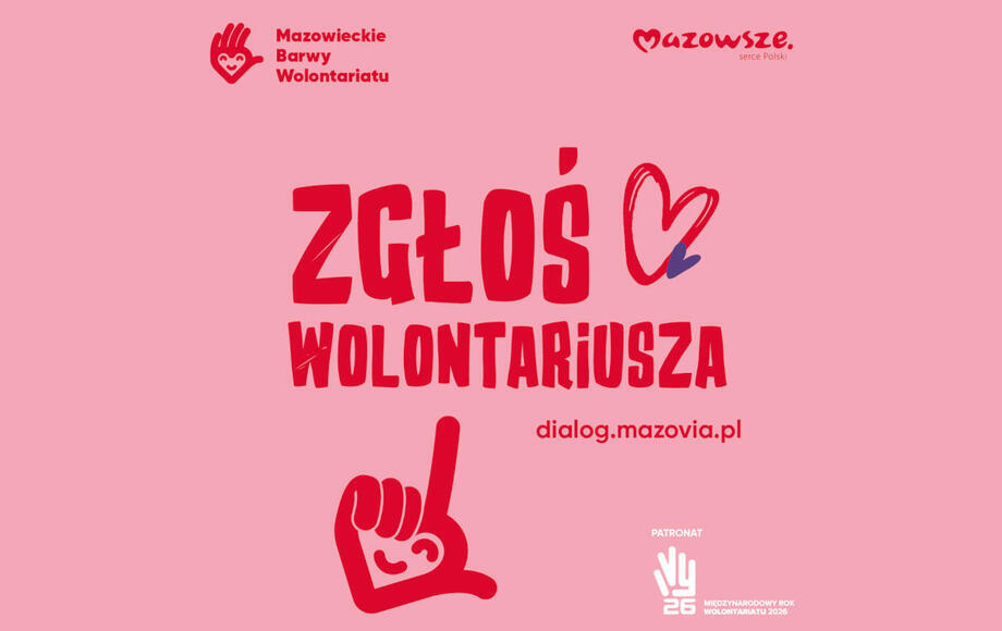 Zgłoszenia wolontariuszy do konkursu „Mazowieckie Barwy Wolontariatu” do 30 września 2026 r.