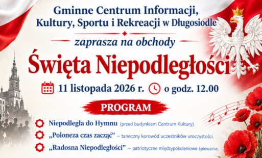 Zaproszenie na obchody Święta Niepodległości