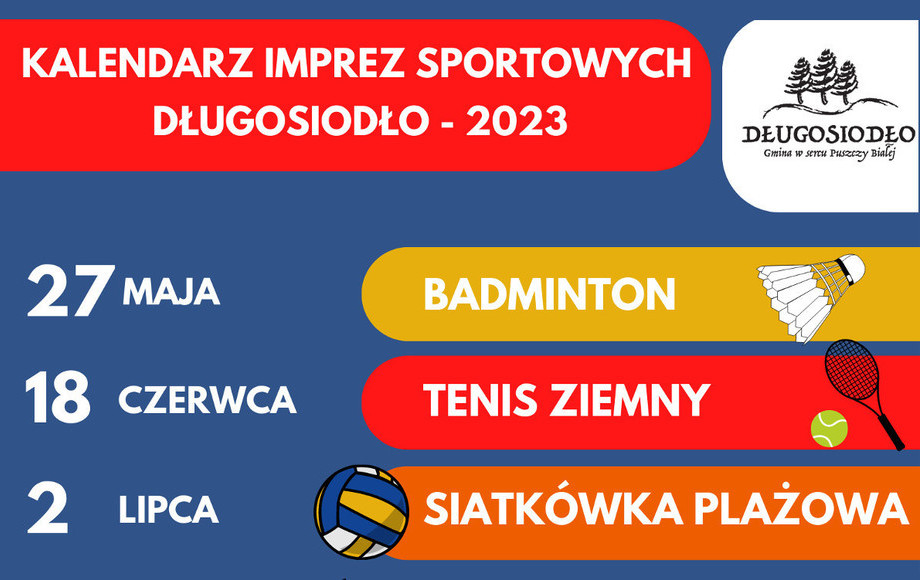 Kalendarz imprez sportowych 2023 Gmina Długosiodło