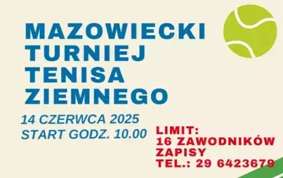 Zdjęcie do Mazowiecki Turniej Tenisa Ziemnego 2025